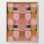 Pink and orange retro Serving Tray Gallery Image 1
