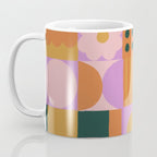Pink and orange retro Coffee Mug Gallery Image 3
