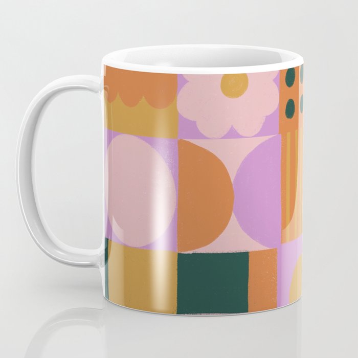Pink and orange retro Coffee Mug Gallery Image 3