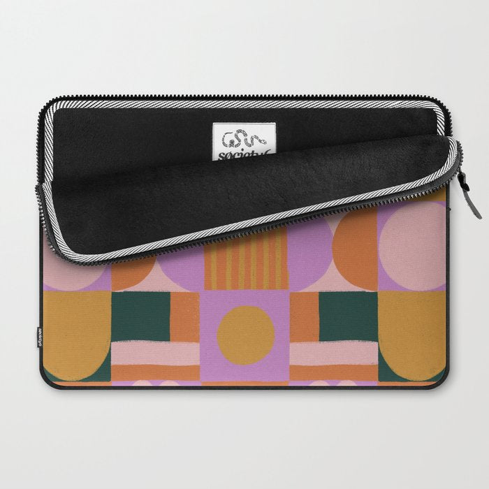 Pink and orange retro Laptop Sleeve Gallery Image 2