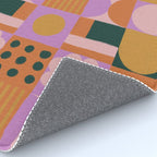 Pink and orange retro Rug Gallery Image 4