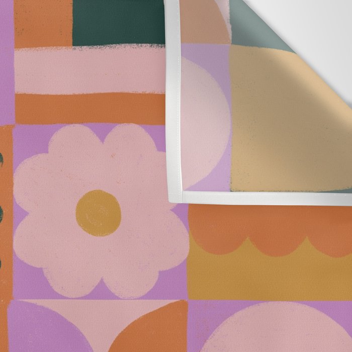 Pink and orange retro Wall Tapestry Gallery Image 3