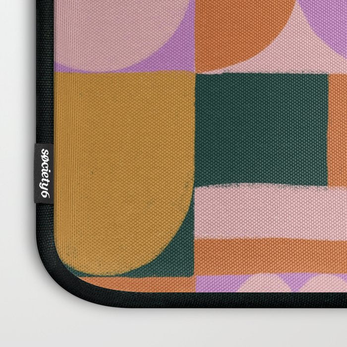 Pink and orange retro Laptop Sleeve Gallery Image 3