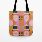 Pink and orange retro Tote Bag Gallery Image 1
