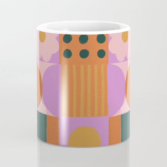 Pink and orange retro Coffee Mug Gallery Image 4