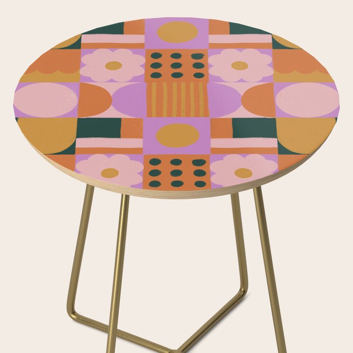 Pink and orange retro Side Table Gallery Image 2