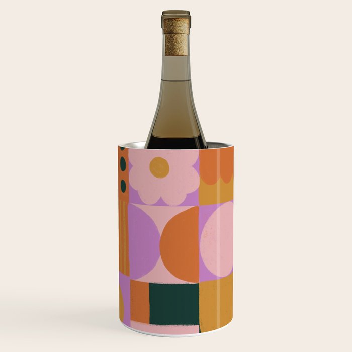 Pink and orange retro Wine Chiller Gallery Image 3