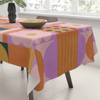 Pink and orange retro Tablecloth Gallery Image 3