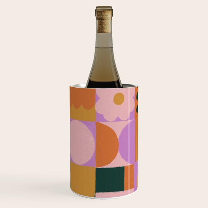 Pink and orange retro Wine Chiller Gallery Image 2