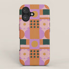 Pink and orange retro iPhone Case Gallery Image 1