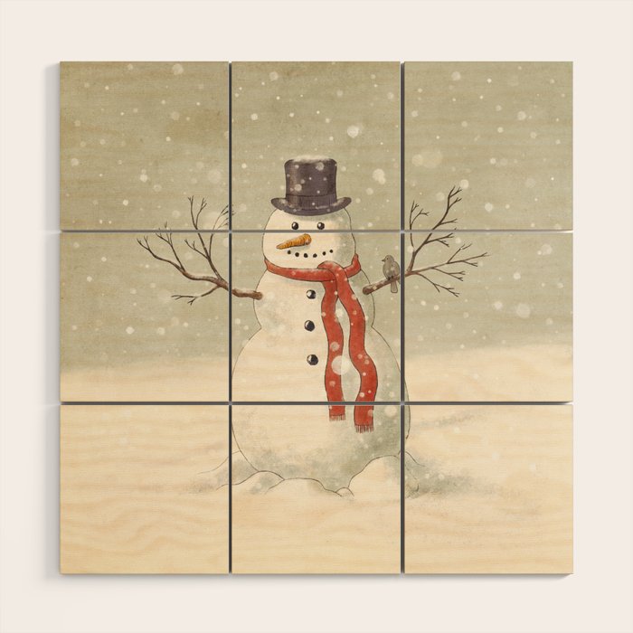 The Snowman  Wood Wall Art Gallery Image 1