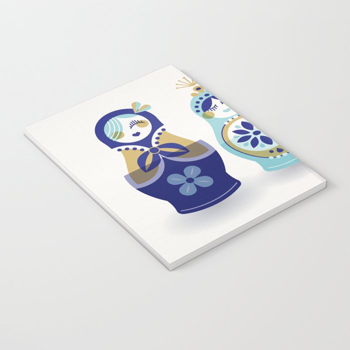 Russian Nesting Dolls - Blue & Gold Notebook Gallery Image 3