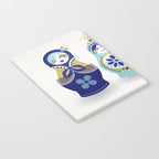 Russian Nesting Dolls - Blue & Gold Notebook Gallery Image 3