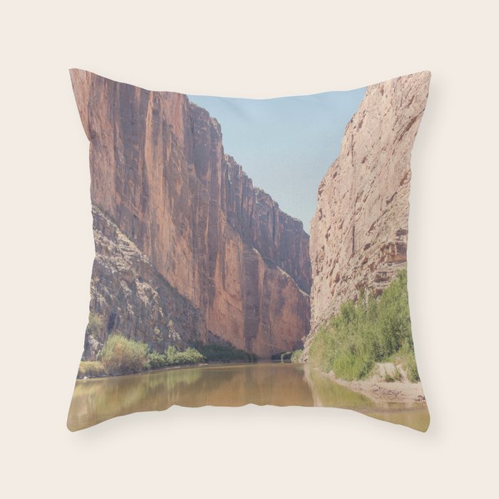 Santa Elena Canyon Throw Pillow Gallery Image 1