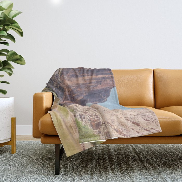 Santa Elena Canyon Throw Blanket Gallery Image 1