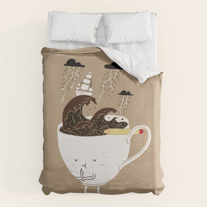 Brainstorming Coffee Duvet Cover Gallery Image 6