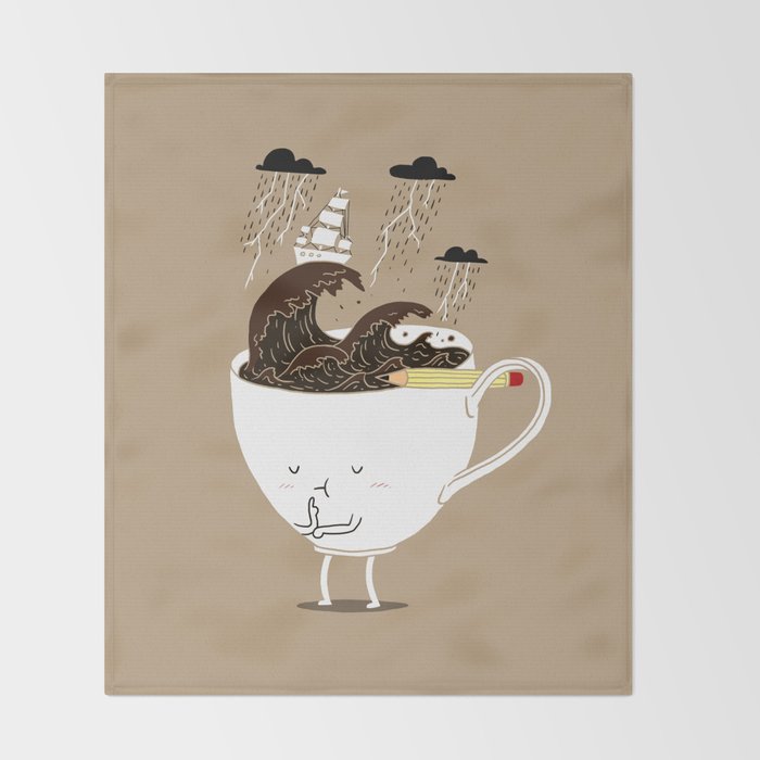 Brainstorming Coffee Throw Blanket Gallery Image 2