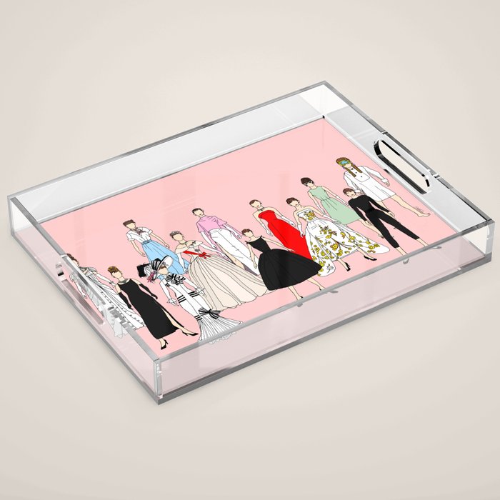 Think Pink Outfits Fashion Audrey Acrylic Tray Gallery Image 1