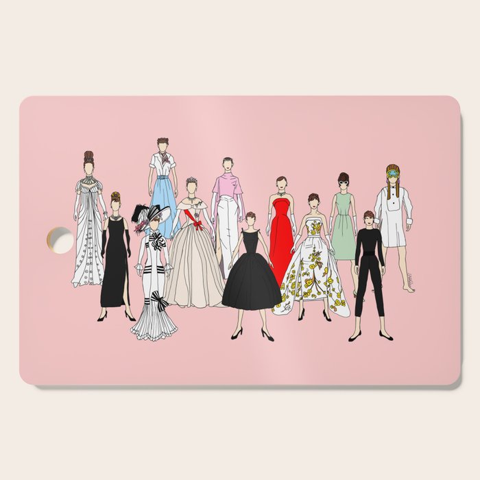 Think Pink Outfits Fashion Audrey Cutting Board Gallery Image 1