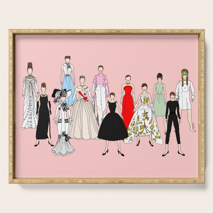 Think Pink Outfits Fashion Audrey Serving Tray Gallery Image 1