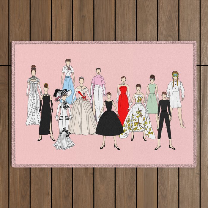 Think Pink Outfits Fashion Audrey Outdoor Rug Gallery Image 1