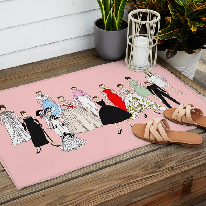 Think Pink Outfits Fashion Audrey Outdoor Rug Gallery Image 2