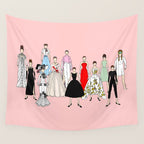 Think Pink Outfits Fashion Audrey Wall Tapestry Gallery Image 4