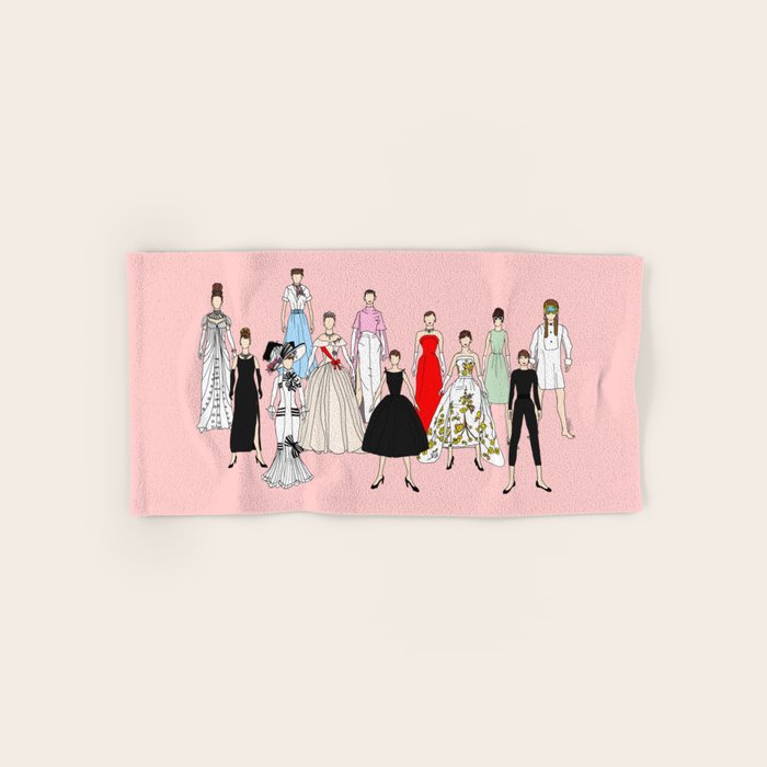 Think Pink Outfits Fashion Audrey Bath Towel Gallery Image 1