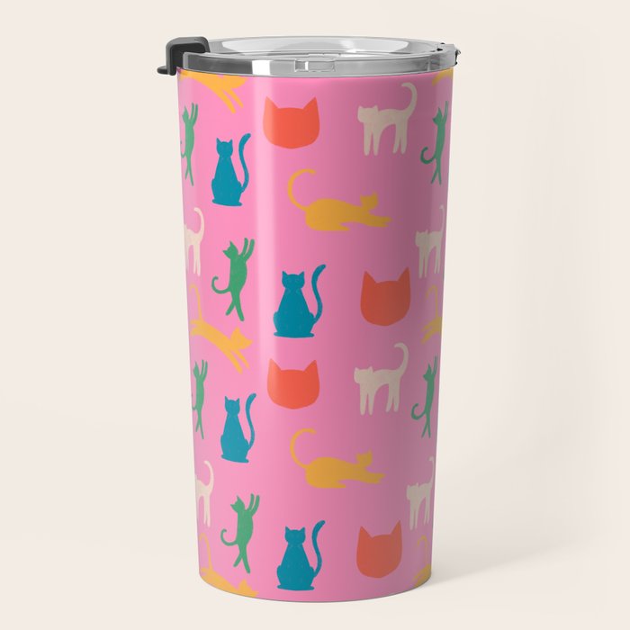 Rainbow Cats in Pencil  Travel Mug Gallery Image 3