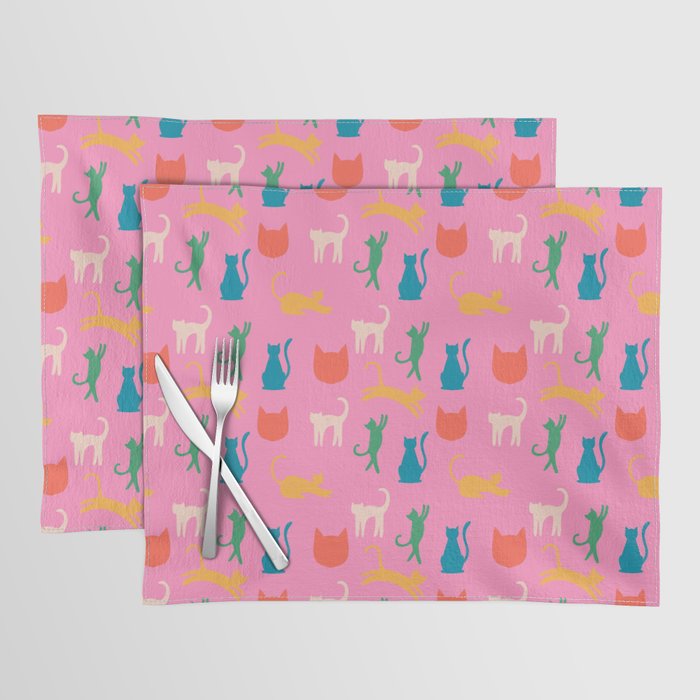 Rainbow Cats in Pencil  Placemat Gallery Image 1