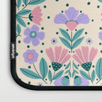Light Pink and Purple Floral Pattern Laptop Sleeve Gallery Image 3
