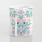 Light Pink and Purple Floral Pattern Coffee Mug Gallery Image 4