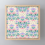 Light Pink and Purple Floral Pattern Mini Art Print Gallery Image 1