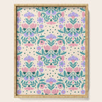 Light Pink and Purple Floral Pattern Serving Tray Gallery Image 1