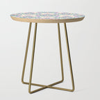 Light Pink and Purple Floral Pattern Side Table Gallery Image 1