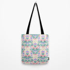 Light Pink and Purple Floral Pattern Tote Bag Gallery Image 2