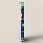 Navy and Pink Watercolor Peony iPhone Case Gallery Image 2