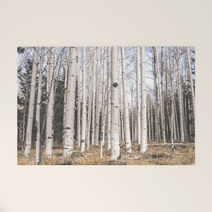 Trees of Reason - Birch Forest Welcome Mat Gallery Image 1