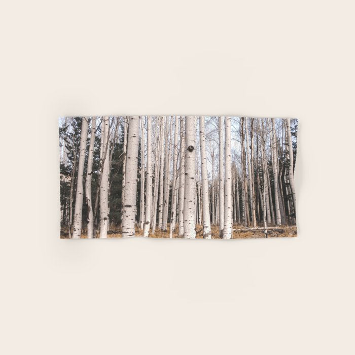 Trees of Reason - Birch Forest Bath Towel Gallery Image 1