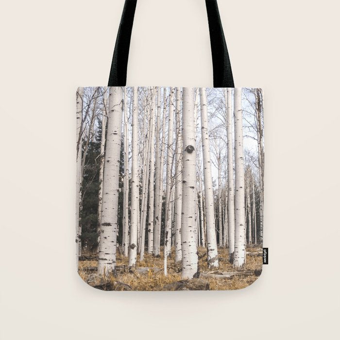 Trees of Reason - Birch Forest Tote Bag Gallery Image 1