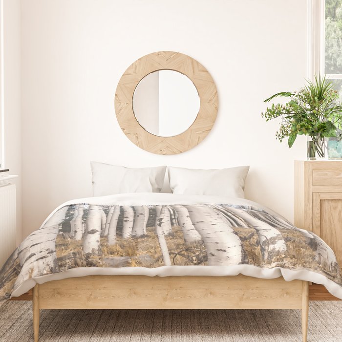 Trees of Reason - Birch Forest Duvet Cover Gallery Image 3