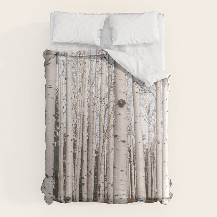 Trees of Reason - Birch Forest Duvet Cover Gallery Image 1