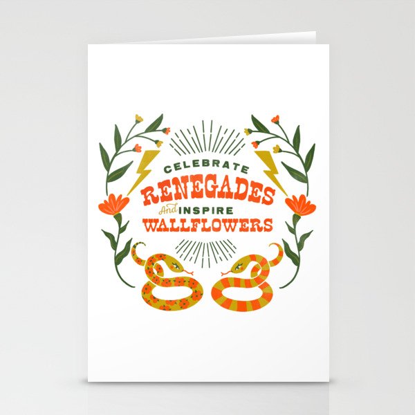 Celebrate Renegades & Inspire Wallflowers Stationery Card Gallery Image 1