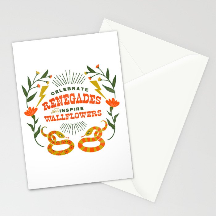 Celebrate Renegades & Inspire Wallflowers Stationery Card Gallery Image 2