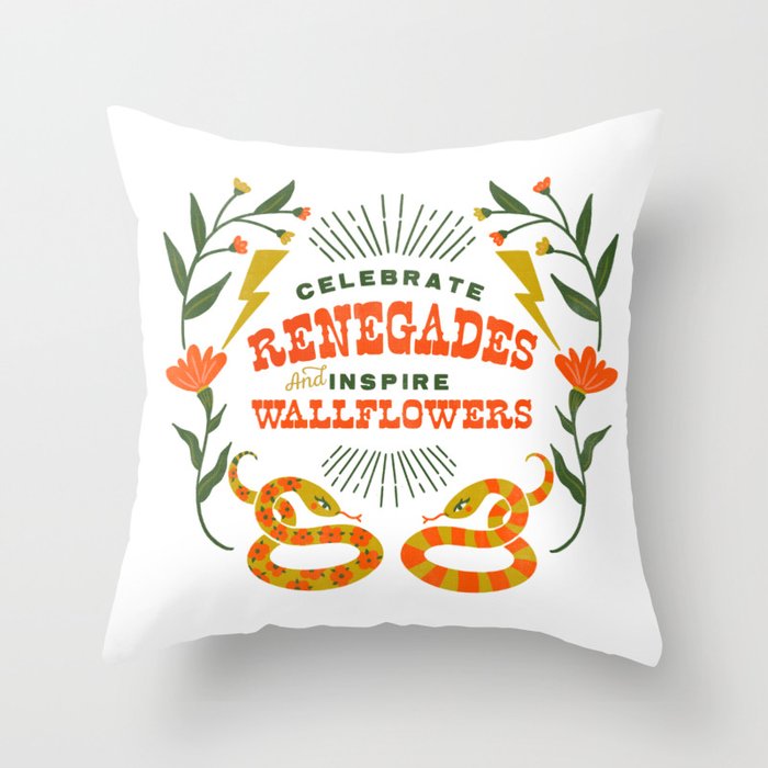 Celebrate Renegades & Inspire Wallflowers Throw Pillow Gallery Image 6