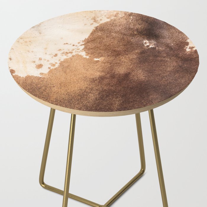 Faux Cowhide Leather [ii.2021] Side Table Gallery Image 2
