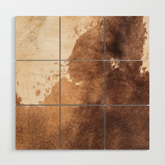 Faux Cowhide Leather [ii.2021] Wood Wall Art Gallery Image 1