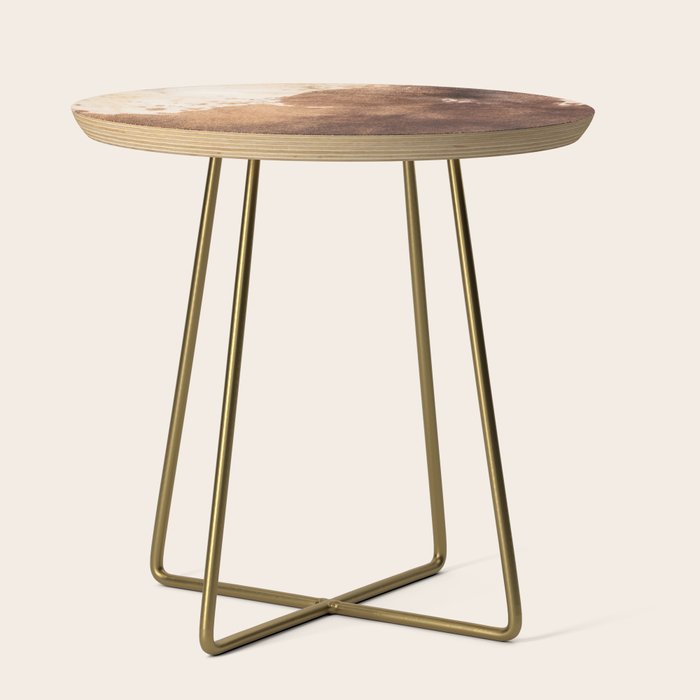 Faux Cowhide Leather [ii.2021] Side Table Gallery Image 1