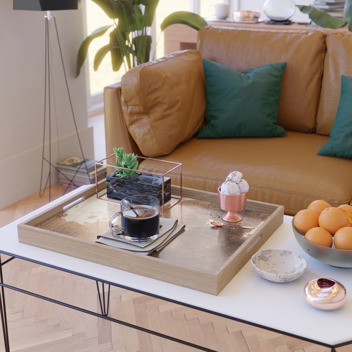 Faux Cowhide Leather [ii.2021] Serving Tray Gallery Image 2