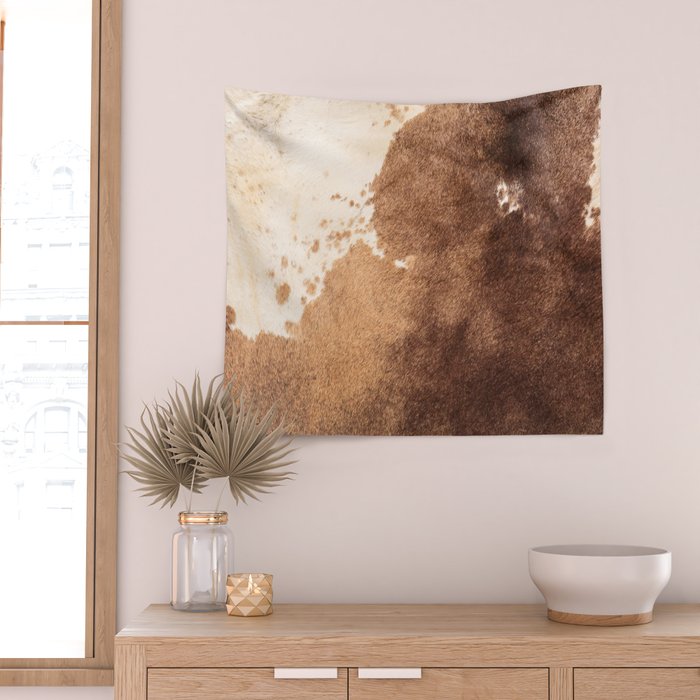 Faux Cowhide Leather [ii.2021] Wall Tapestry Gallery Image 2
